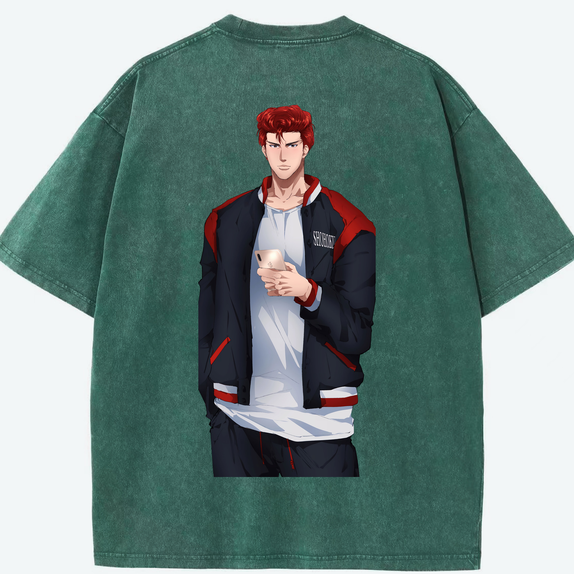 （画像用） SLAM DUNK／スラムダンク 綿100% ヴィンテージ風 半袖Tシャツ（背面プリント）